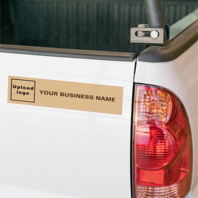 Firmenname und Logo in hellbraun Autoaufkleber (Auf Lkw)