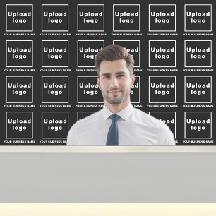 Firmenname und Logo in Schwarz Tapete