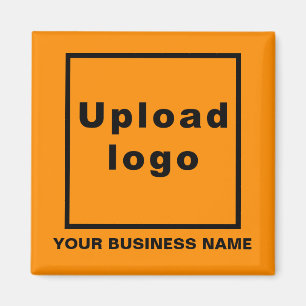 Firmenname und Logo Orange Square Magnet