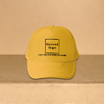 Firmenname und Logo Yellow Trucker Hat Truckerkappe<br><div class="desc">LKW-Hut, dass Sie anpassen können, um Ihren Firmennamen. Sie können es als Geschenk oder Geschenk an Ihre Kunden geben. Sie können es auch in Ihre Marketing-Materialien, um Ihr Unternehmen zu werben oder in Ihre Werbeprodukte, um Ihren Markennamen zu fördern. Trucker Hut mit Ihrem Firmennamen und Logo, um Markenbewusstsein zu schaffen....</div>