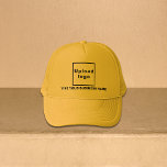 Firmenname und Logo Yellow Trucker Hat Truckerkappe<br><div class="desc">LKW-Hut, dass Sie anpassen können, um Ihren Firmennamen. Sie können es als Geschenk oder Geschenk an Ihre Kunden geben. Sie können es auch in Ihre Marketing-Materialien, um Ihr Unternehmen zu werben oder in Ihre Werbeprodukte, um Ihren Markennamen zu fördern. Trucker Hut mit Ihrem Firmennamen und Logo, um Markenbewusstsein zu schaffen....</div>