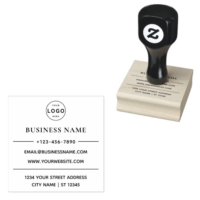 Firmenname und Personalisierte Rücksendeadresse Gummistempel (Stempel)