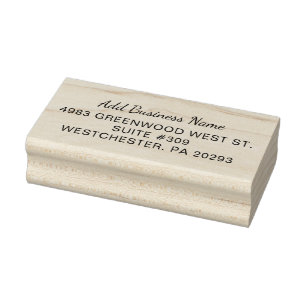 Firmenname und Rücksendeadresse Gummistempel