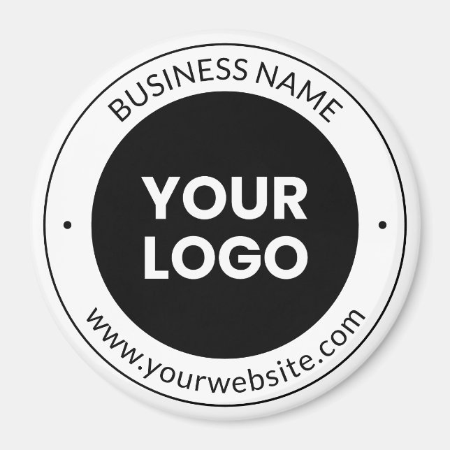 Firmenname & Webseite oder Slogan, Danke usw. Magnet (Vorne)