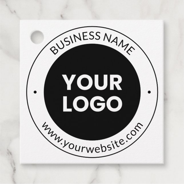 Firmenname & Website oder Slogan, vielen Dank etc. Geschenkanhänger (Vorderseite)
