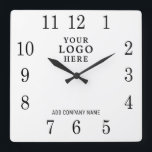 Firmenname Werbeaktion für Firmenlogo hinzufügen Quadratische Wanduhr<br><div class="desc">Wall Uhren mit Firmenlogo machen einzigartige Werbegeschenke für Unternehmen. Personalisieren Sie Ihre Bestellung mit Ihrem Firmennamen und Logo. Die Logouhren sind auch ein großes Dankeschön an die Mitarbeiter.</div>