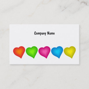 Firmennamen Colourful Hearts, Company Visitenkarte