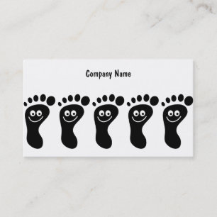 Firmennamen Happy Black Feet, Company Visitenkarte
