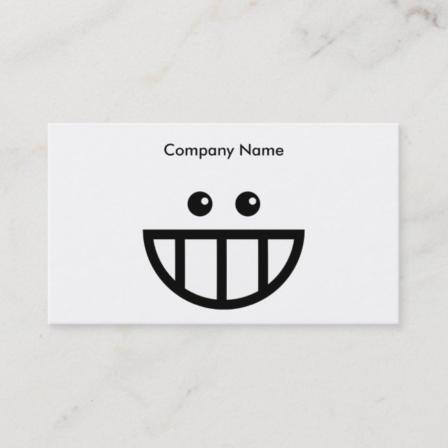 Firmennamen Toothy Face, Company Visitenkarte (Vorderseite)