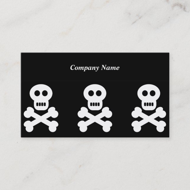 Firmennamen White Skulls, Company Visitenkarte (Vorderseite)