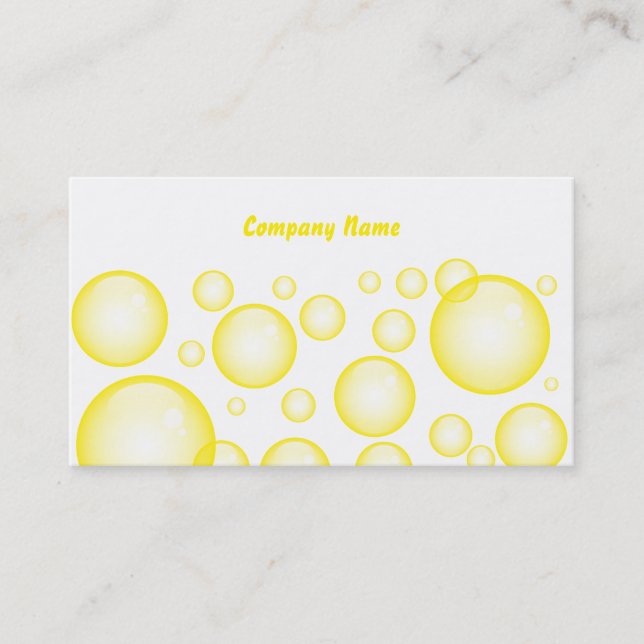 Firmennamen Yellow Bubbles, Company Visitenkarte (Vorderseite)