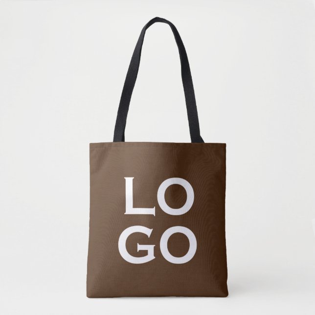 Firmenspezifische Logos für Schokoladenbraun Tasche (Vorderseite)