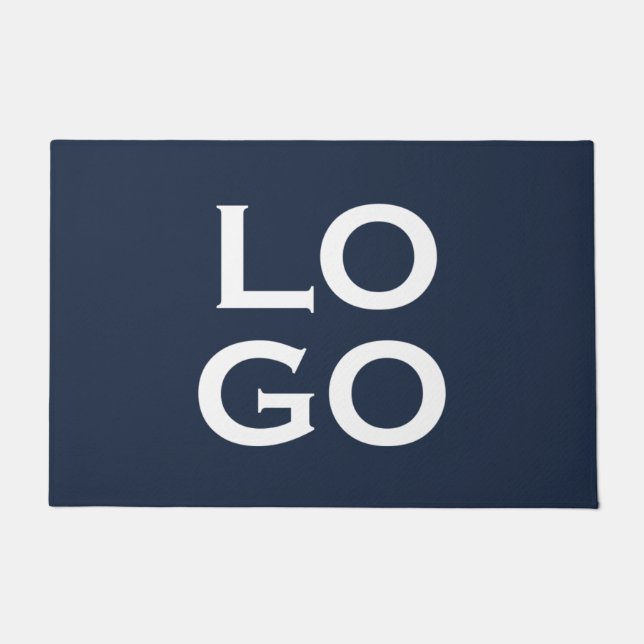 Firmenspezifische Logos oder Firmenlogo für Navy B Fußmatte (Vorderseite)