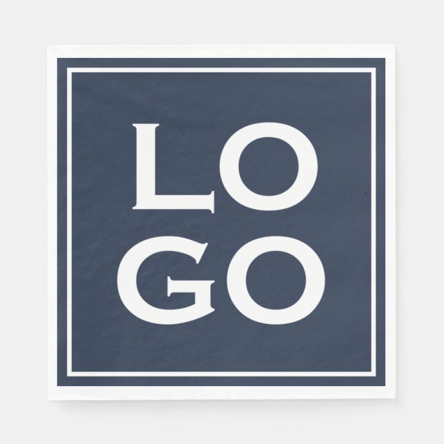 Firmenspezifische Logos oder Firmenlogo für Navy B Serviette (Vorderseite)