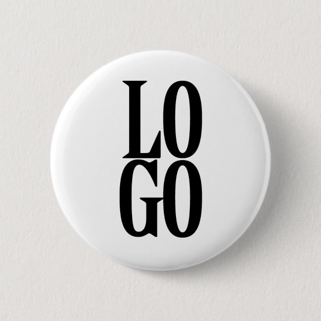 Firmenspezifische oder geschäftliche Logo auf Weiß Button (Vorderseite)