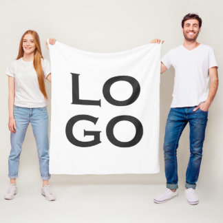 Firmenspezifische oder geschäftliche Logo auf Weiß Fleecedecke
