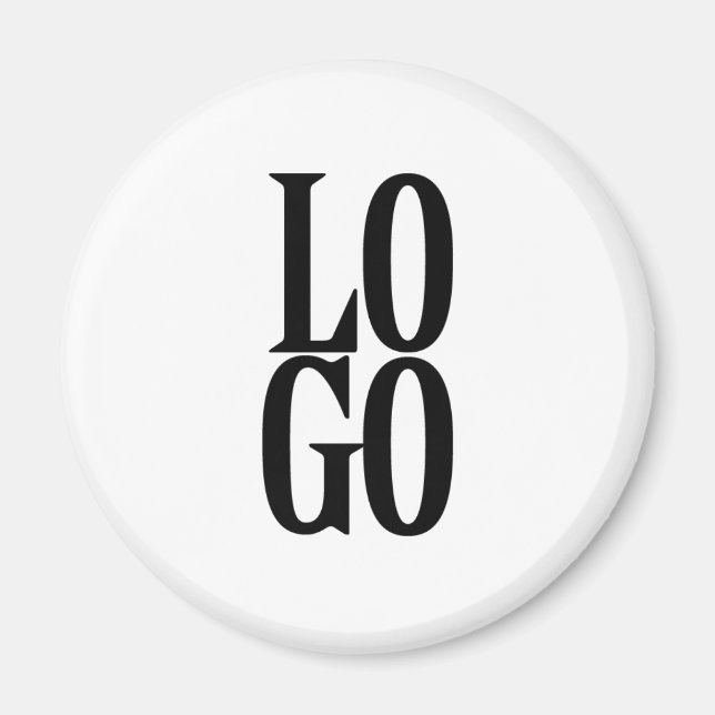 Firmenspezifische oder geschäftliche Logo auf Weiß Magnet (Vorne)