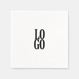 Firmenspezifische oder geschäftliche Logo auf Weiß Serviette