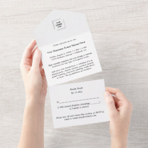 Firmenveranstaltung Graues modernes minimalistis All In One Einladung