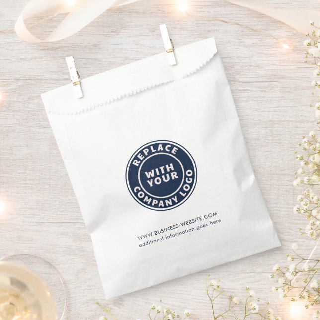 Firmenwebsite für Ihr Firmenlogo hinzufügen Geschenktütchen (Ausgeschnitten)