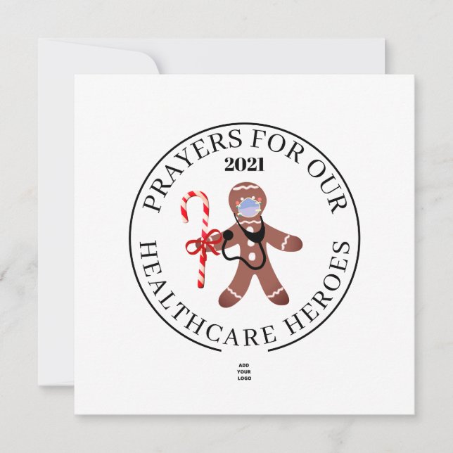 Firmenweihnachtsfest 2021 Logos für Mitarbeiter im Karte (Vorderseite)