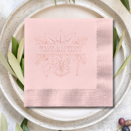 Firmenweihnachtsname Personalisierter Name des Par Servietten Mit Folie