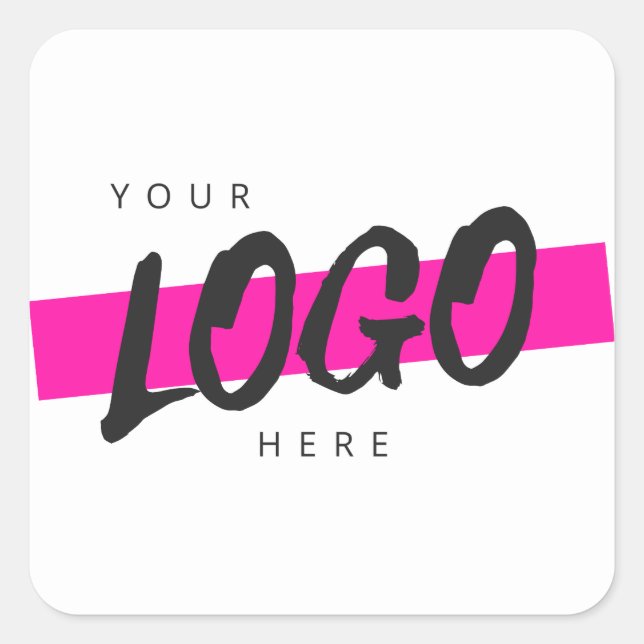 Firmenwerbung für kundenspezifische Firmenlogos Quadratischer Aufkleber (Vorderseite)