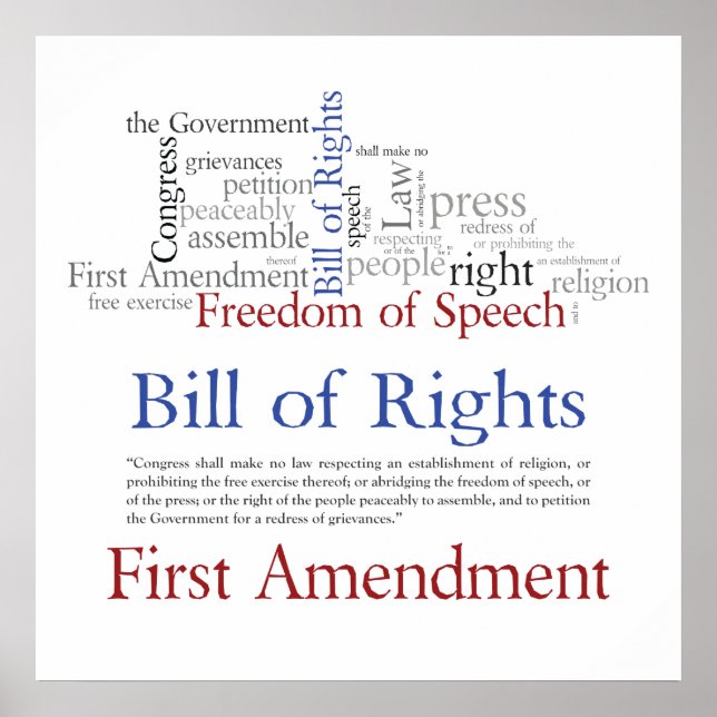 First Amendment Rights - Freedom of Speech Poster (Vorne)