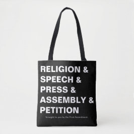 First Amendment Tote Bag in black Tasche