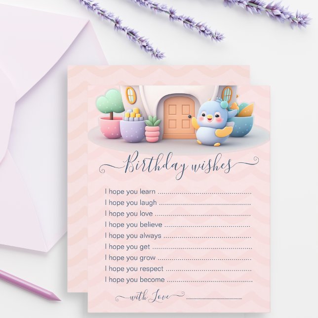 First Baby Girl Birthday Wunschkarte (Von Creator hochgeladen)