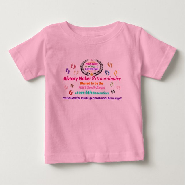 First Baby: History Maker Extraordinaire Baby T-shirt (Vorderseite)