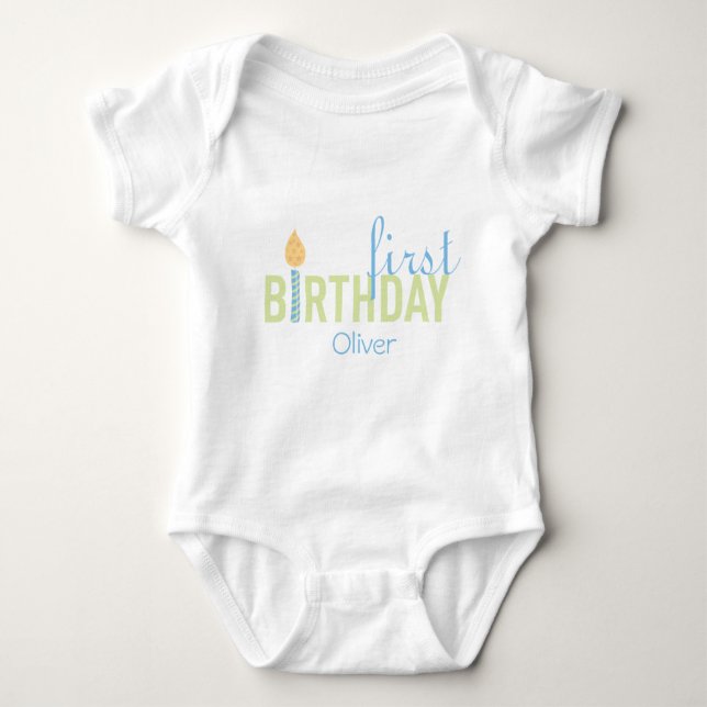 First Birthday Baby T - Shirt (Vorderseite)