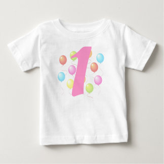 First Birthday Balloons Baby T - Shirt