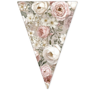 First Bloom Baby Shower Pennant Banner