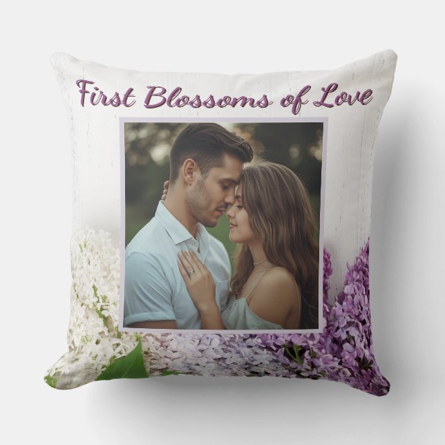 First Blossoms of Love Pillow | Personalized  Kissen (Vorderseite)