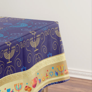 First Candle of Hanukkah Festival of Lights Party Tischdecke