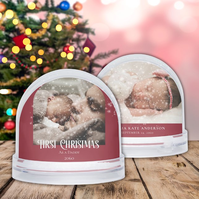First Christmas As A Daddy Father 2 Photos  Schneekugeln (Von Creator hochgeladen)