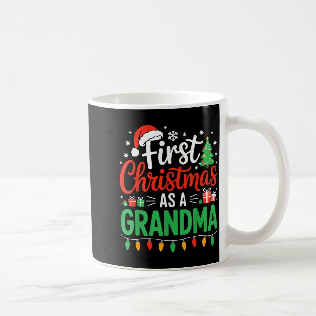 First Christmas As A Grandma Matching New Nana Gra Kaffeetasse (Rechts)