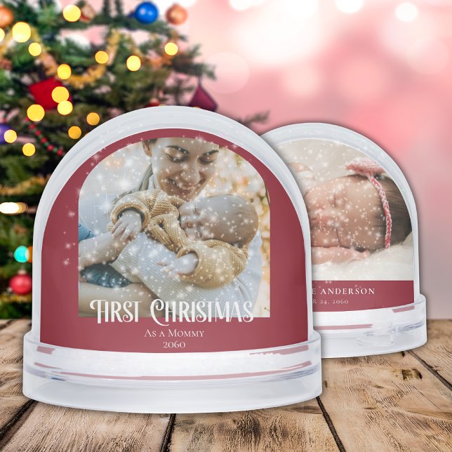 First Christmas As A Mommy Mother 2 Photos  Schneekugeln (Von Creator hochgeladen)