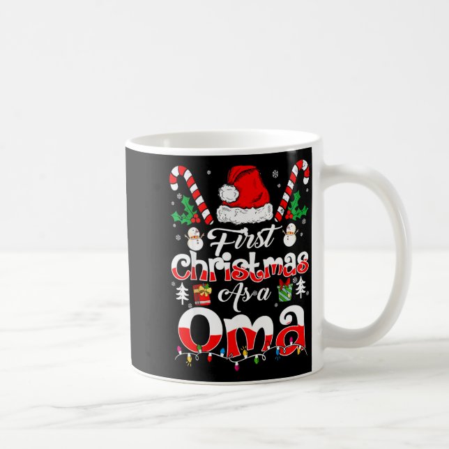 First Christmas As A Oma Family Matching  Kaffeetasse (Rechts)