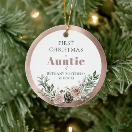 First Christmas as Auntie Photo Keepsake Keramik Ornament
