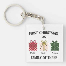 First Christmas as Family of Three Gift Schlüsselanhänger