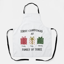 First Christmas as Family of Three Gift Schürze