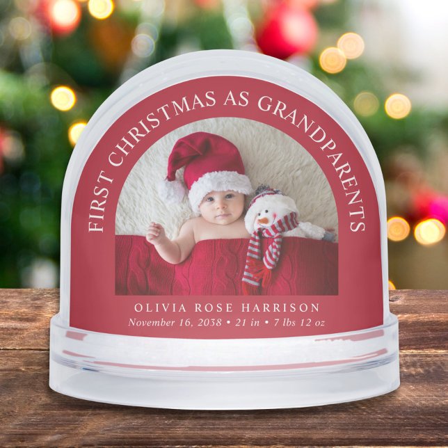 First Christmas As Grandparents Newborn Baby Photo (Créateur téléchargé)