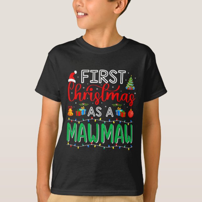 First Christmas As Mawmaw Family Matching New Mawm T-Shirt (Vorderseite)