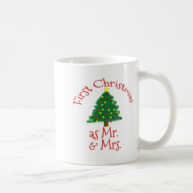 First Christmas As Mr And Mrs - Matching Newlyweds Kaffeetasse (Rechts)