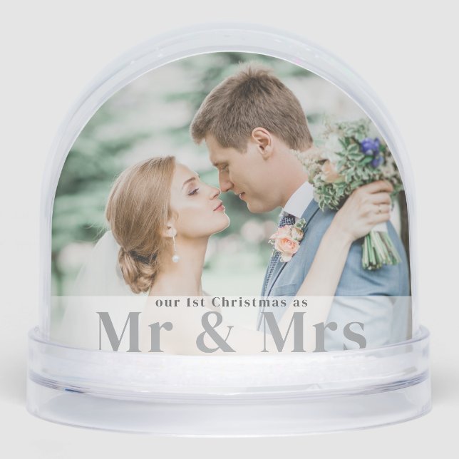 First Christmas as Mr and Mrs Photo Schneekugeln (Vorderseite)