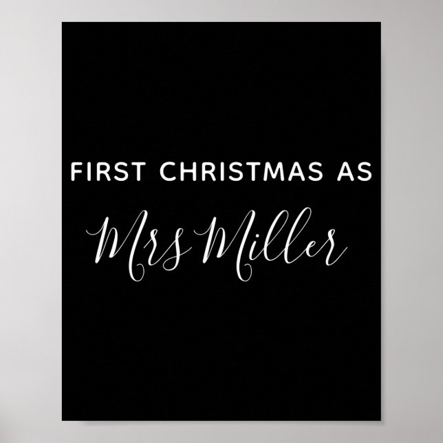 First Christmas As Mrs D Name  Poster (Vorne)