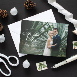 First Christmas asMr and Mrs Holiday Photo Card Feiertagskarte