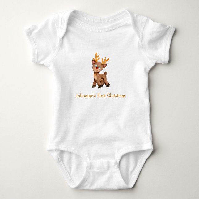 First Christmas Baby Dealer Baby Bodysuit Baby Strampler (Vorderseite)